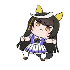 Chibi horse girl angry dance