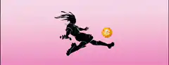 Silhouette kicking Bitcoin