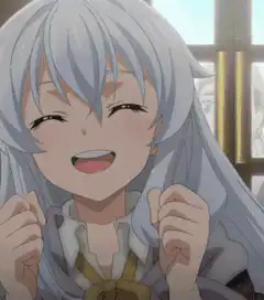 anime girl laughing with joy