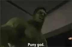 Hulk smashes Loki Puny God