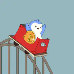 Bitcoin rollercoaster penguin