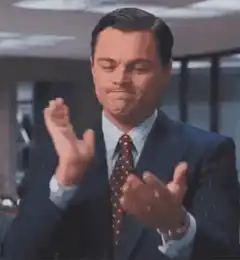 Leonardo DiCaprio clapping sarcastically