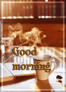 Good morning coffee steam