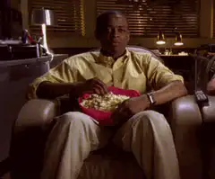 Martin Lawrence eating popcorn