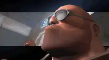Heavy from Team Fortress 2 looking up