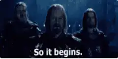 So it begins