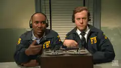 FBI agents listening to tape recorder