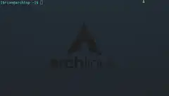 Arch Linux terminal glitch effect