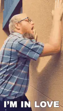 Man screaming I'm in love