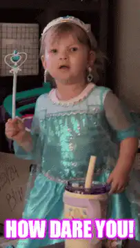 Princess girl says how dare you