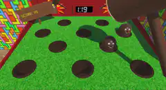 whack a mole game with poop emojis