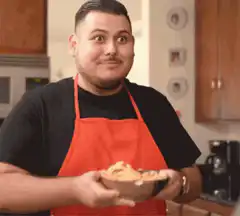 Man offers bowl of nachos