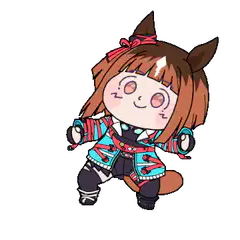 Chibi horse girl dancing