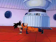 Goku doing pushups