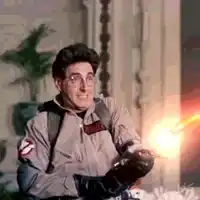 Egon Spengler fires proton pack