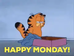 Garfield falls into a box