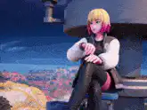 Sakura waving and looking away