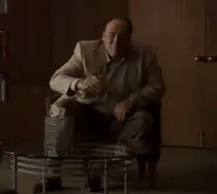 Tony Soprano and Dr. Melfi laughing