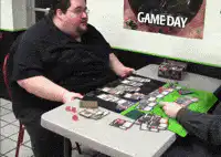 Man flips table during board game