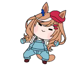 Chibi horse girl dancing