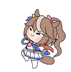 Chibi horse girl spinning