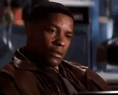Denzel Washington hand on chest