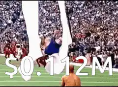 Bald man kicks cheerleader