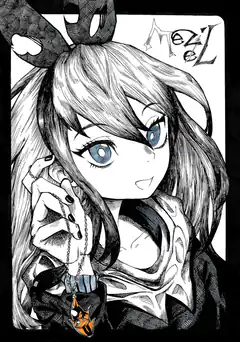 Anime girl with bunny ears and pendant