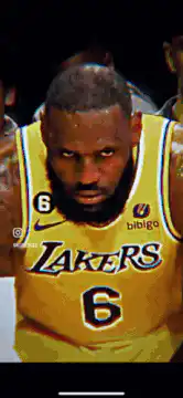 LeBron James intense face zoom