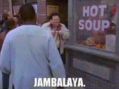 Jambalaya hot soup man
