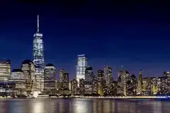 New York City skyline with R rating