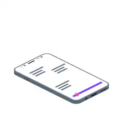 Social media icons popping out of smartphone