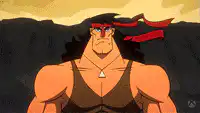 He-Man flexing muscles
