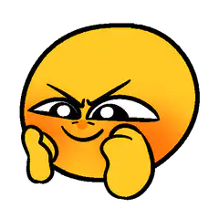 Smug emoji rubbing hands