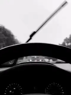 car windshield wiper in black and white