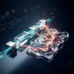 futuristic brain with data streams