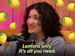 Woman says lemons only it's all you need