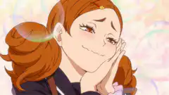 blushing anime girl daydreaming