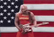 Hulk Hogan playing guitar