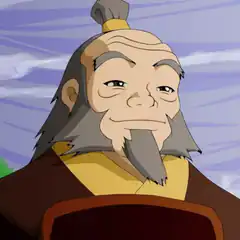 Old man with goatee smirking