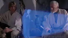 Obi-Wan Kenobi hologram flickers