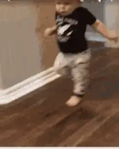 Toddler dancing in pajamas