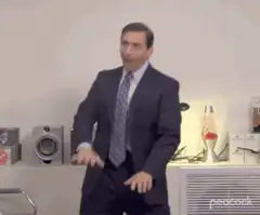 Michael Scott dancing in the office