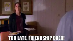 Too Late Friendship Over