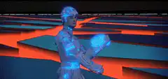 Tron light disc battle