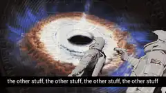 Astronauts watching a black hole