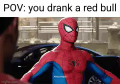 Spider-Man turns into Red Bull