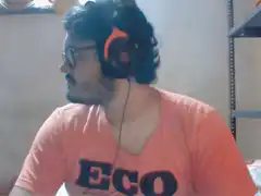 Man turns on phone flashlight