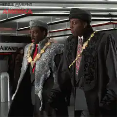 King Akeem and Prince Jaffe in airport
