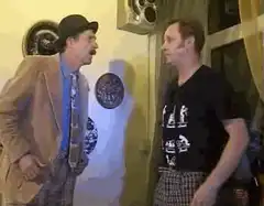 Mr. Bean and Rowan Atkinson arguing